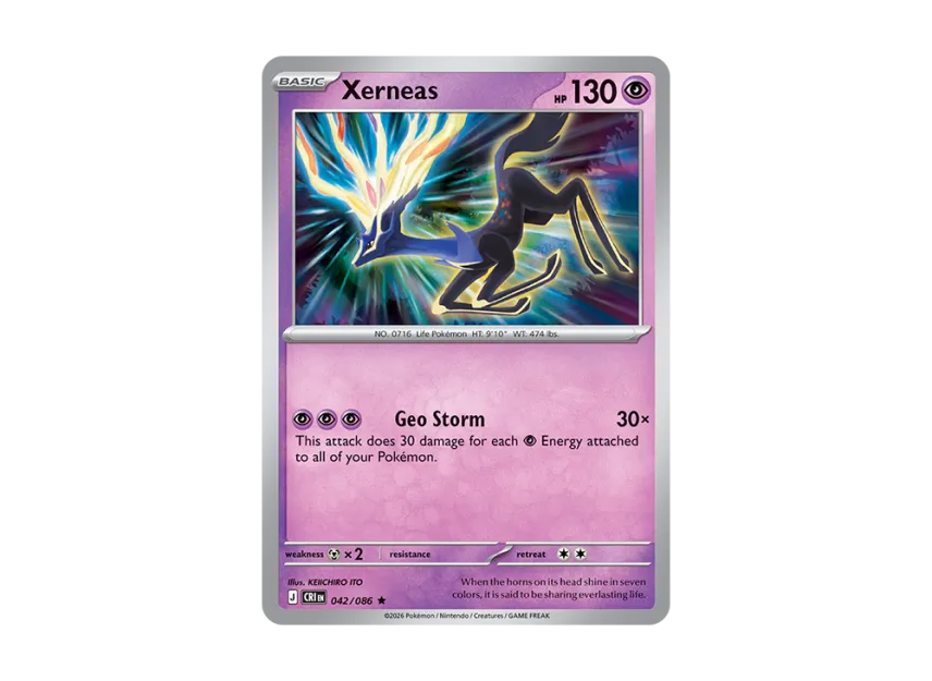Xerneas R [CRI 42/086] [EN] (Mega Evolution "Chaos Rising Booster Display Box")