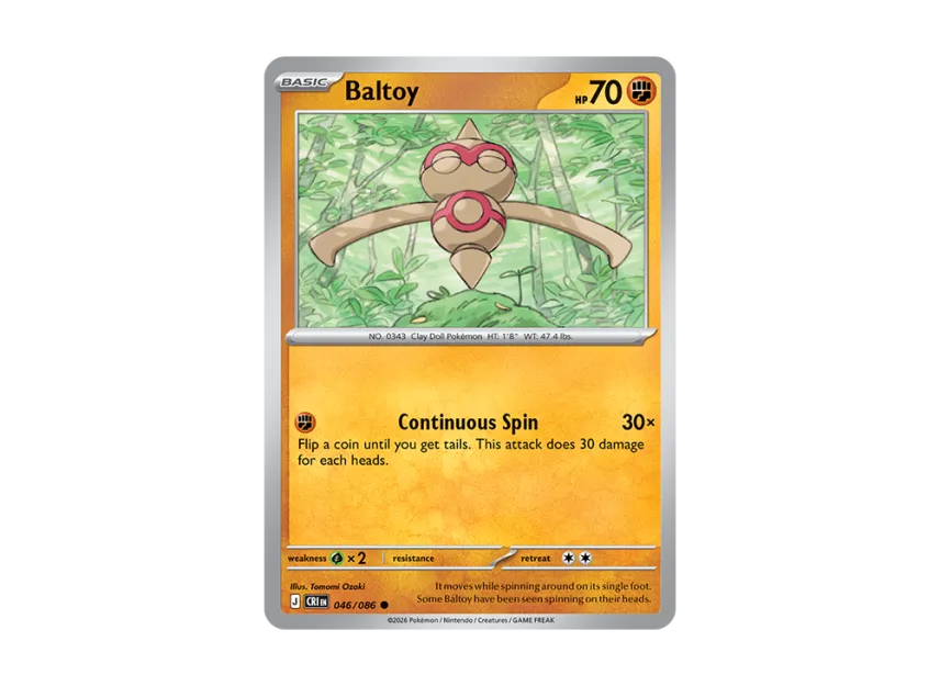 Baltoy C [CRI 46/086] [EN] (Mega Evolution "Chaos Rising Booster Display Box")
