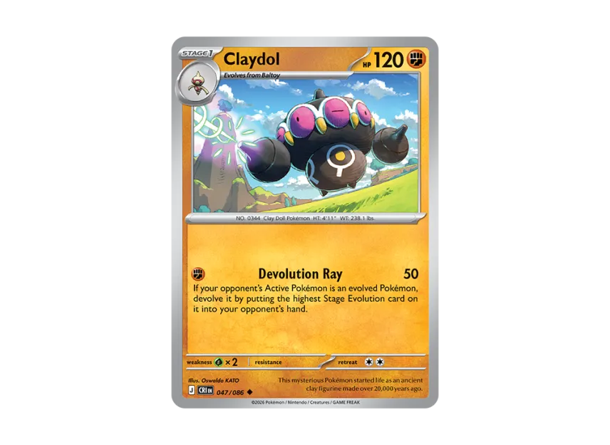 Claydol U [CRI 47/086] [EN] (Mega Evolution "Chaos Rising Booster Display Box")