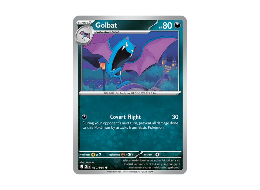 Golbat C [CRI 50/086] [EN] (Mega Evolution "Chaos Rising Booster Display Box")