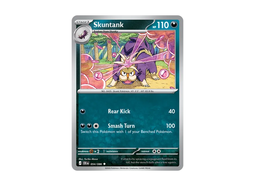 Skuntank U [CRI 54/086] [EN] (Mega Evolution "Chaos Rising Booster Display Box")