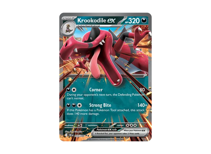 Krookodile RR [CRI 55/086] [EN] (Mega Evolution "Chaos Rising Booster Display Box")