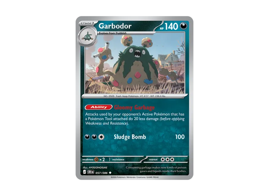 Garbodor U [CRI 57/086] [EN] (Mega Evolution "Chaos Rising Booster Display Box")