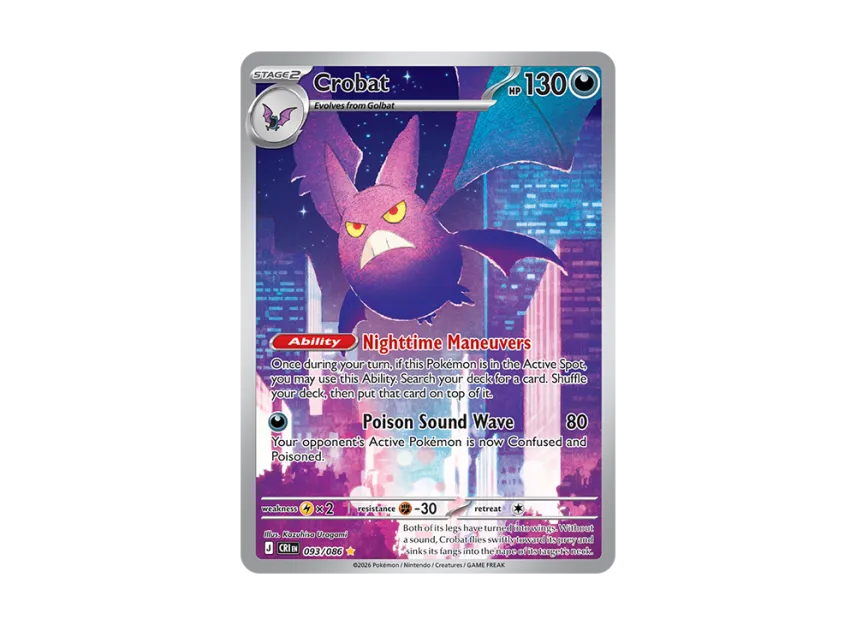 Crobat IR [CRI 93/086] [EN] (Mega Evolution "Chaos Rising Booster Display Box")