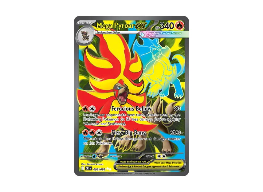 Mega Pyroar ex UR [CRI 99/086] [EN] (Mega Evolution "Chaos Rising Booster Display Box")