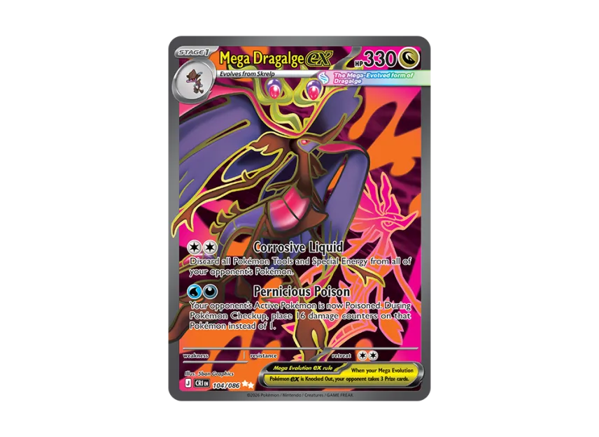 Mega Dragalge ex UR [CRI 104/086] [EN] (Mega Evolution "Chaos Rising Booster Display Box")