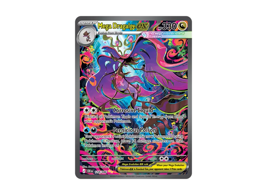Mega Dragalge ex SIR [CRI 118/086] [EN] (Mega Evolution "Chaos Rising Booster Display Box")