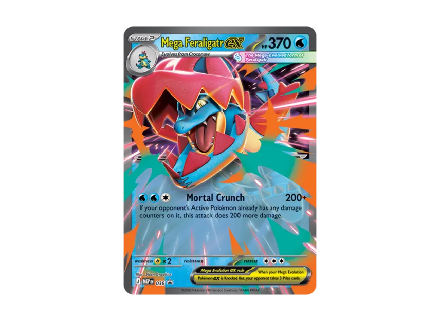 Mega Feraligatr ex P [MEP 036] [EN] (Mega Evolution "Ascended Heroes Mega Feraligatr ex Box")