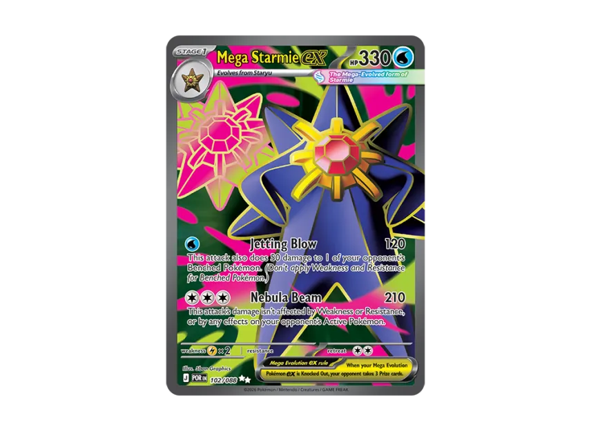 Mega Starmie ex UR [POR 102/088] [EN] (Mega Evolution "Perfect Order Booster Display Box")