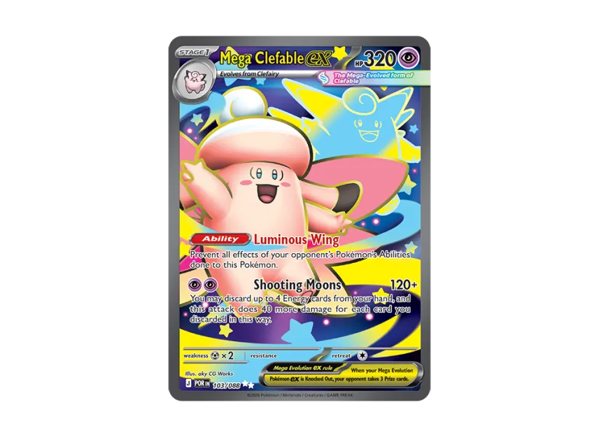 Mega Clefable ex UR [POR 103/088] [EN] (Mega Evolution "Perfect Order Booster Display Box")