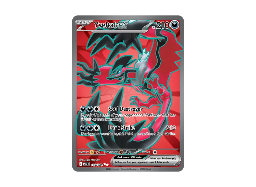 Yveltal ex UR [POR 105/088] [EN] (Mega Evolution "Perfect Order Booster Display Box")