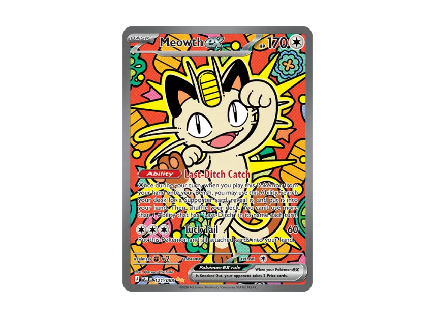 Meowth ex SIR [POR 121/088] [EN] (Mega Evolution "Perfect Order Booster Display Box")