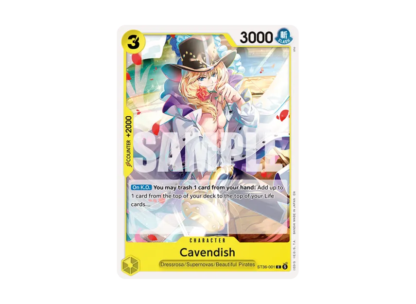 Cavendish C [ST36-001] [EN] (Start Deck "YELLOW Eustass Captain Kid")
