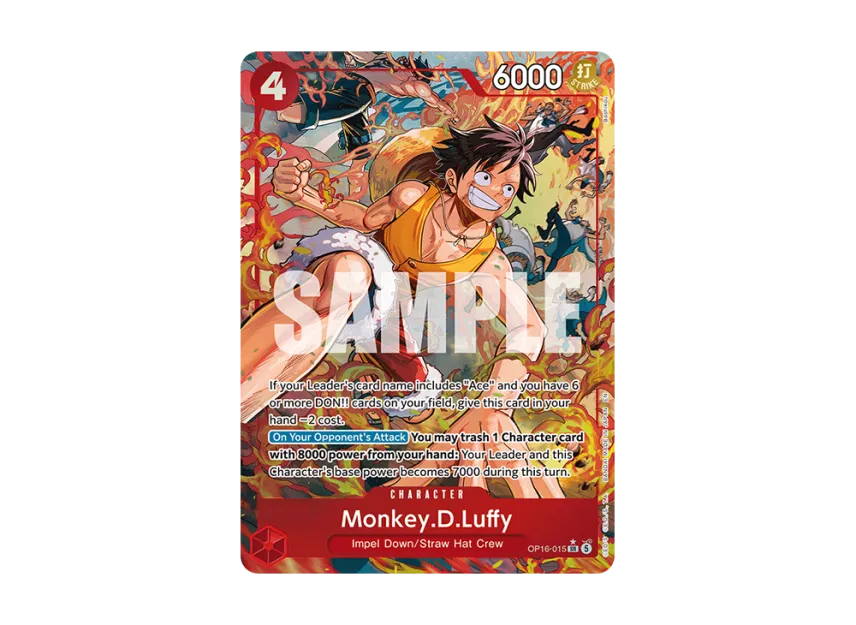 Monkey.D.Luffy SR-P [OP16-015] [EN] (Booster Pack "THE TIME OF BATTLE")