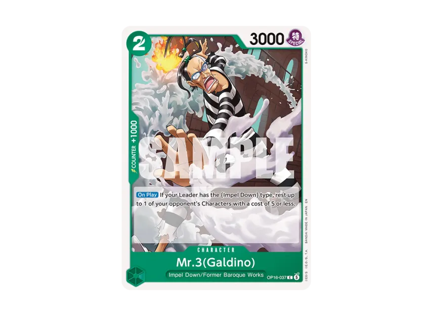 Mr.3(Galdino) C [OP16-037] [EN] (Booster Pack "THE TIME OF BATTLE")