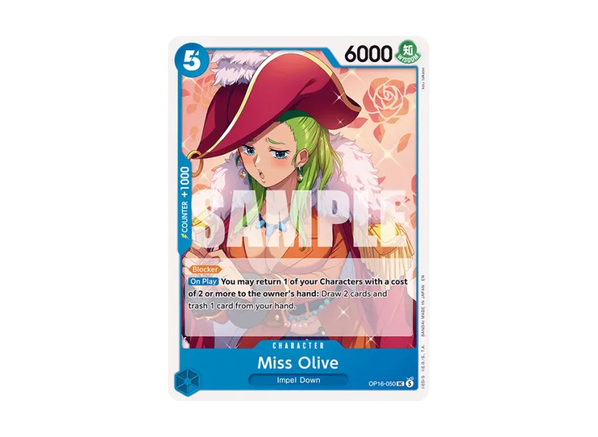 Miss Olive UC [OP16-050] [EN] (Booster Pack "THE TIME OF BATTLE")