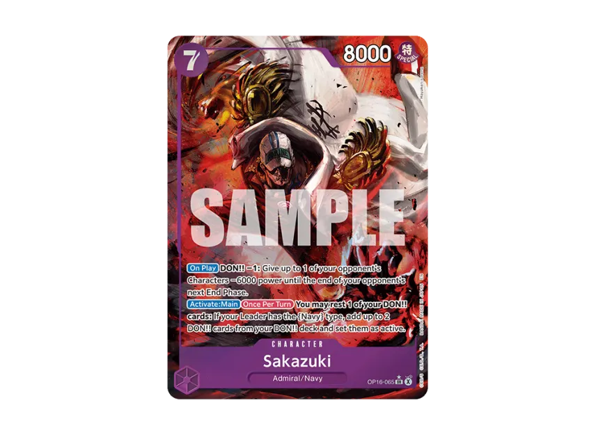 Sakazuki SR-P [OP16-065] [EN] (Booster Pack "THE TIME OF BATTLE")