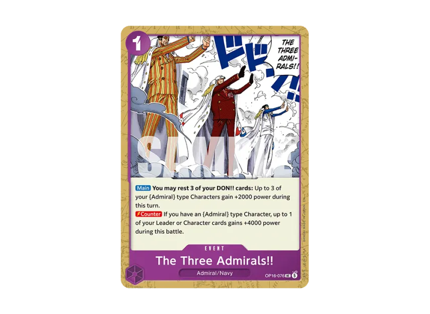 The Three Admirals!! UC [OP16-076] [EN] (Booster Pack "THE TIME OF BATTLE")
