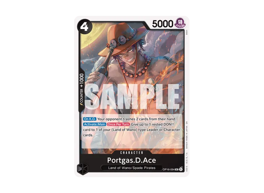 Portgas.D.Ace UC [OP16-094] [EN] (Booster Pack "THE TIME OF BATTLE")