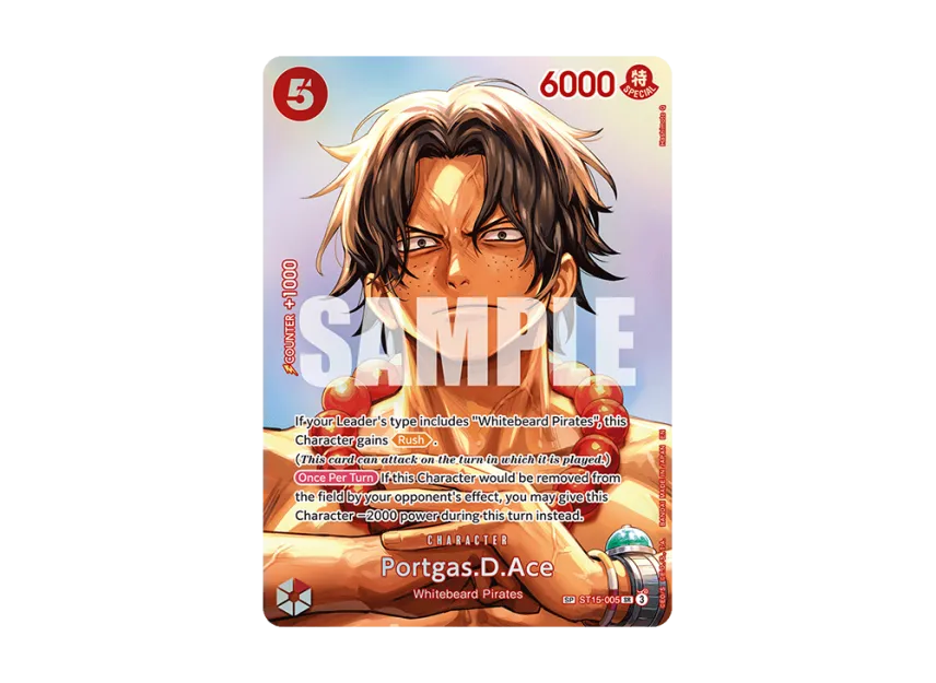 Portgas.D.Ace SR-SPC [ST15-005] [EN] (Booster Pack "THE TIME OF BATTLE")