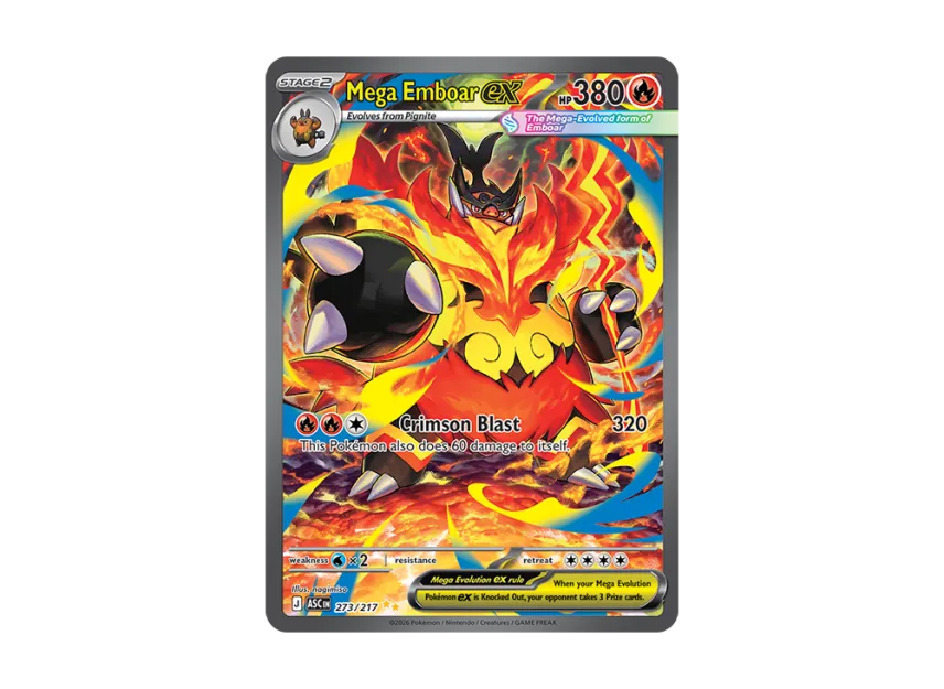Mega Emboar ex SIR [ASC 273/217] [EN] (Mega Evolution "Ascended Heroes")