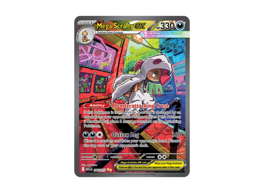Mega Scrafty ex SIR [ASC 285/217] [EN] (Mega Evolution "Ascended Heroes")