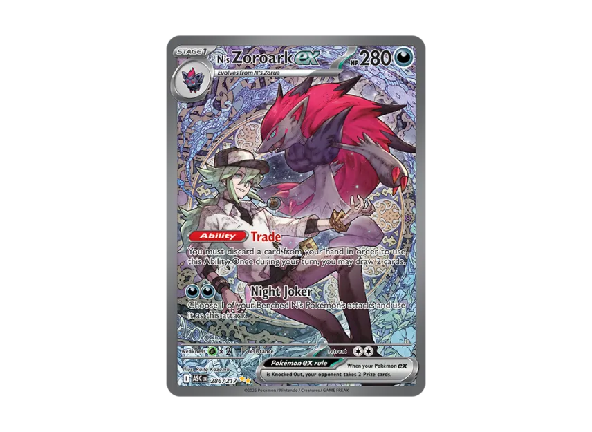 N's Zoroark ex SIR [ASC 286/217] [EN] (Mega Evolution "Ascended Heroes")