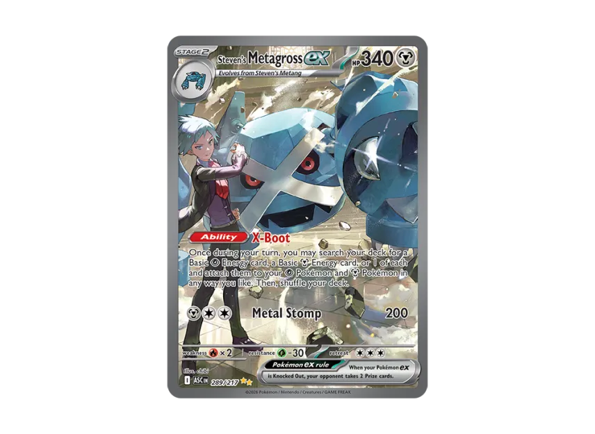 Steven's Metagross ex SIR [ASC 289/217] [EN] (Mega Evolution "Ascended Heroes")