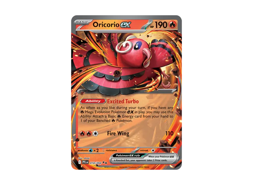 Oricorio ex RR [PFL 018/094] [EN] (Mega Evolution "Phantasmal Flames")