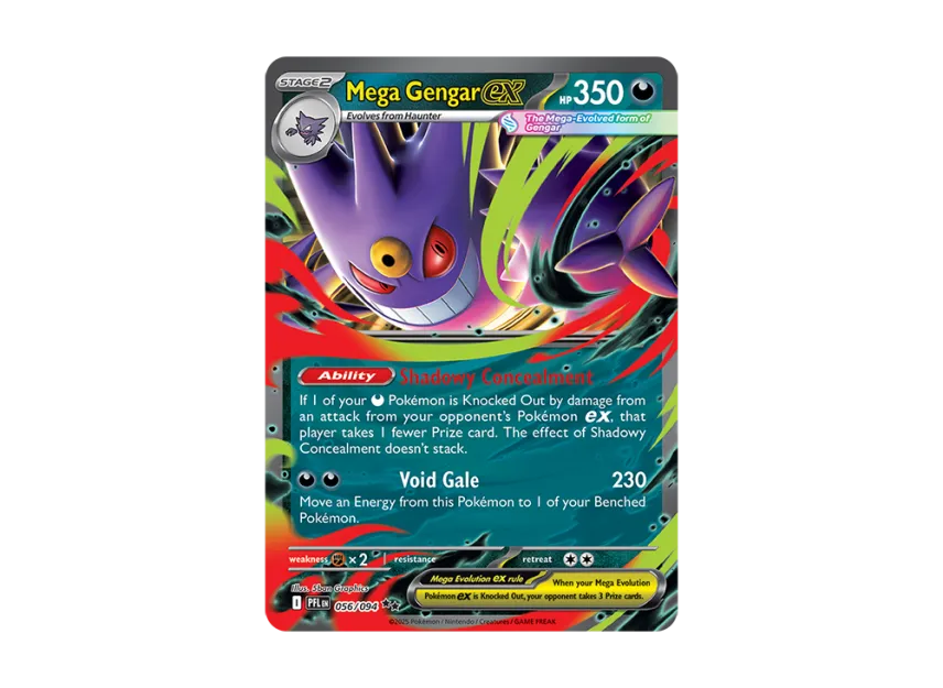 Mega Gengar ex RR [PFL 056/094] [EN] (Mega Evolution "Phantasmal Flames")