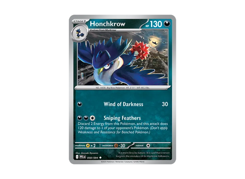 Honchkrow U [PFL 058/094] [EN] (Mega Evolution "Phantasmal Flames")