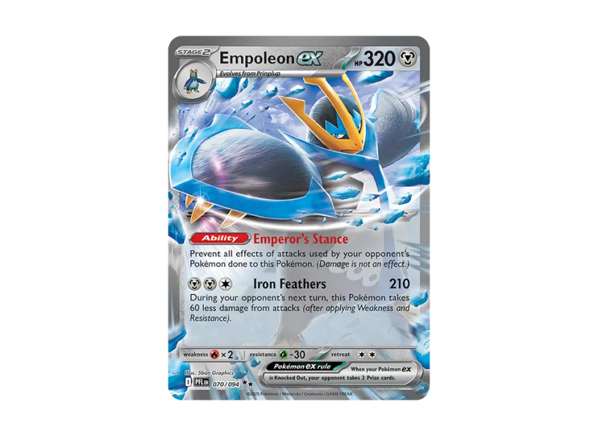 Empoleon ex RR [PFL 070/094] [EN] (Mega Evolution "Phantasmal Flames")
