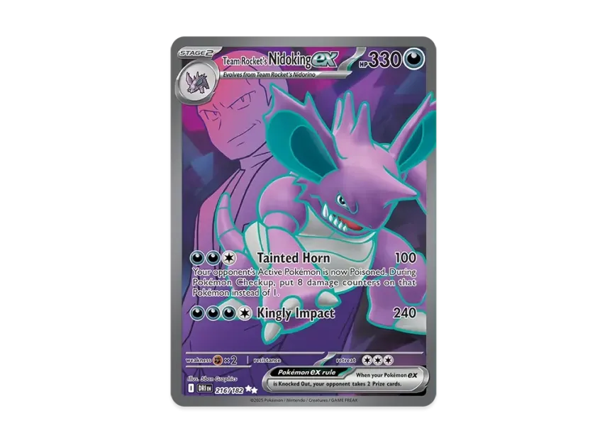 Team Rocket's Nidoking ex UR [DRI 216/240] [EN] (Scarlet & Violet "Destined Rivals")