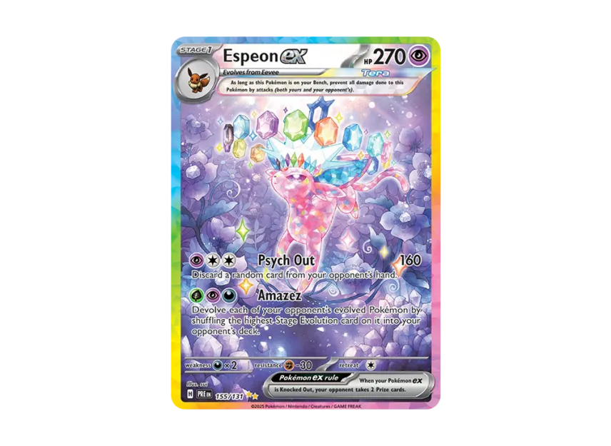 Espeon ex SIR [PRE 155/131] [EN] (Scarlet & Violet "Prismatic Evolutions")