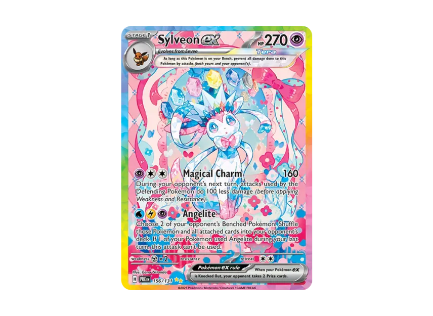 Sylveon ex SIR [PRE 156/131] [EN] (Scarlet & Violet "Prismatic Evolutions")