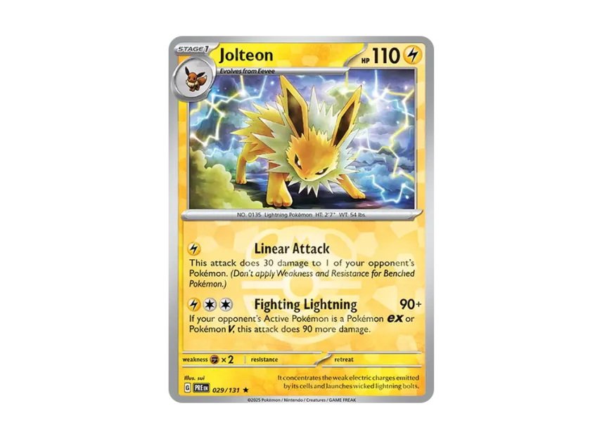 Jolteon R : Master Ball Holo [PRE 029/131] [EN] (Scarlet & Violet "Prismatic Evolutions")