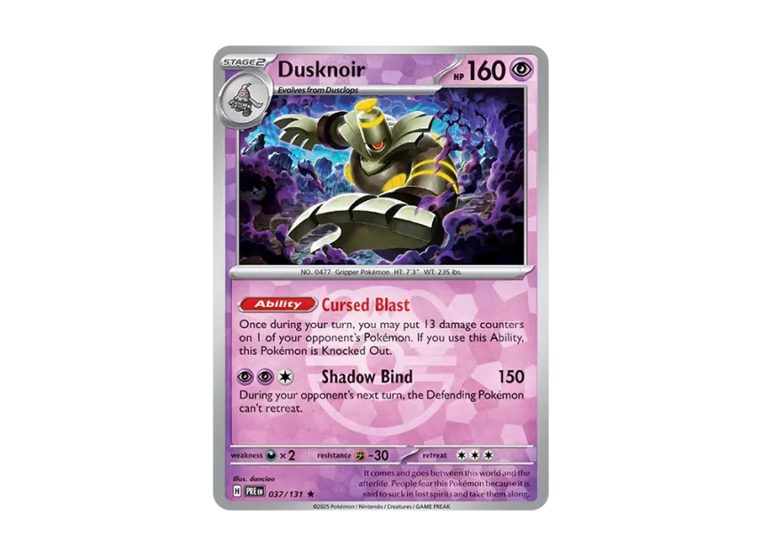 Dusknoir R : Master Ball Holo [PRE 037/131] [EN] (Scarlet & Violet "Prismatic Evolutions")