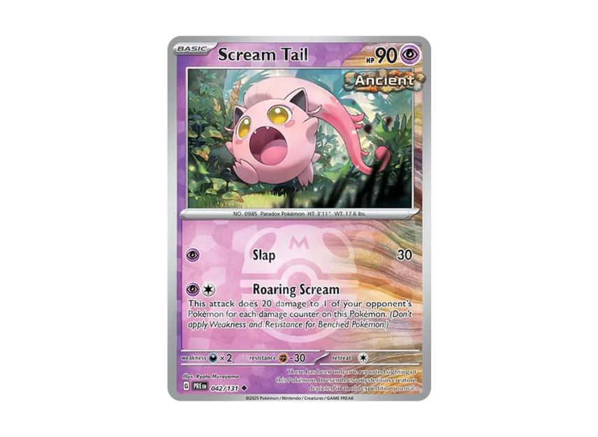 Scream Tail U : Master Ball Holo [PRE 042/131] [EN] (Scarlet & Violet "Prismatic Evolutions")