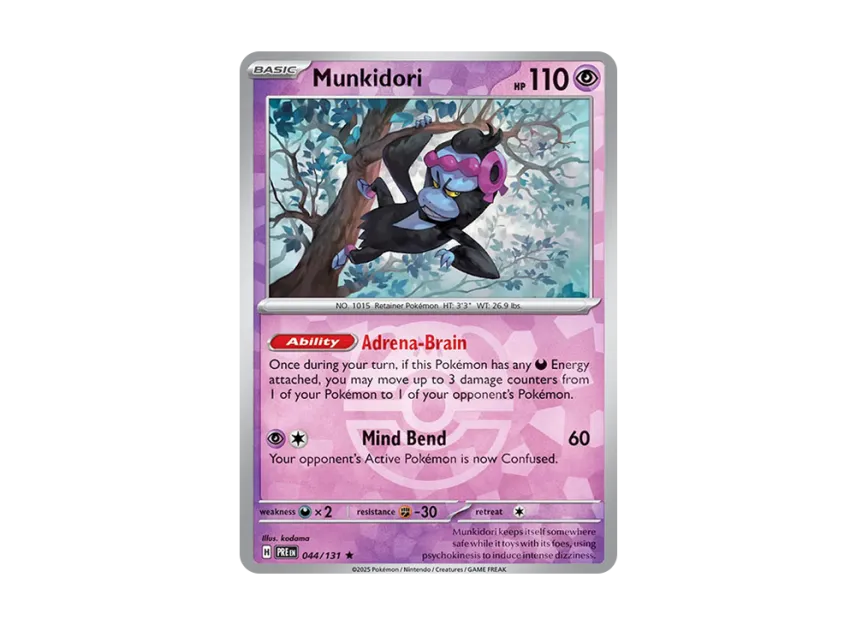 Munkidori R : Master Ball Holo [PRE 044/131] [EN] (Scarlet & Violet "Prismatic Evolutions")