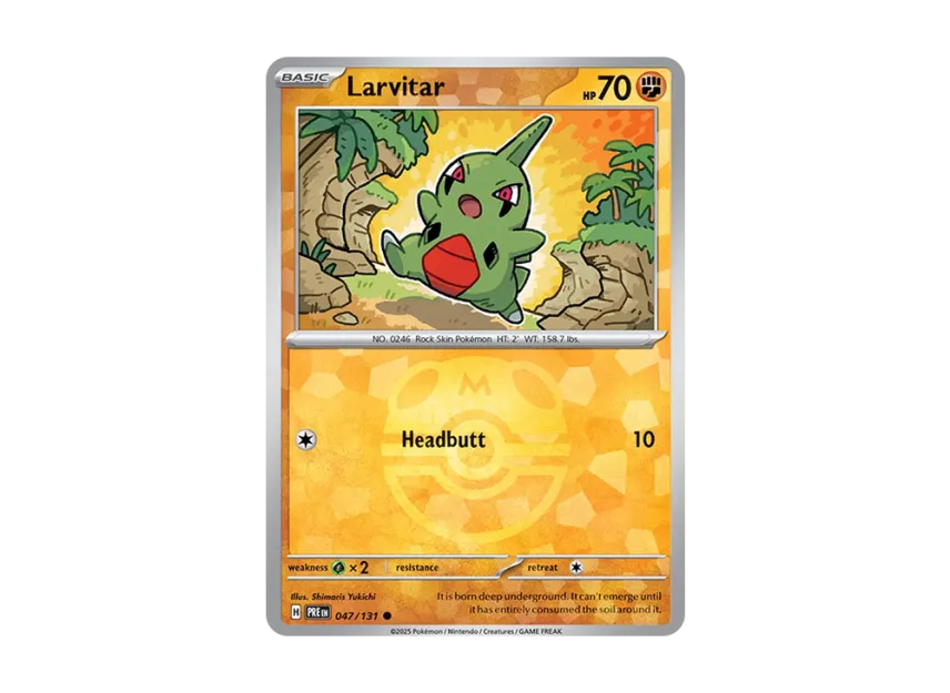 Larvitar C : Master Ball Holo [PRE 047/131] [EN] (Scarlet & Violet "Prismatic Evolutions")