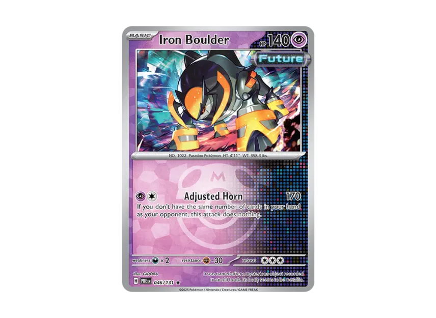 Iron Boulder R : Master Ball Holo [PRE 046/131] [EN] (Scarlet & Violet "Prismatic Evolutions")
