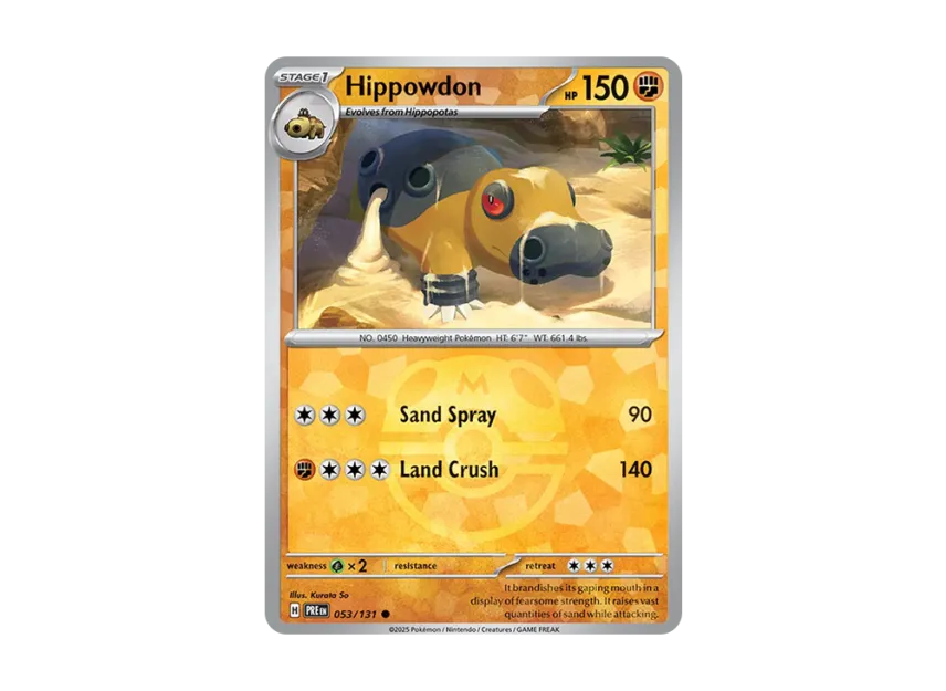 Hippowdon C : Master Ball Holo [PRE 053/131] [EN] (Scarlet & Violet "Prismatic Evolutions")