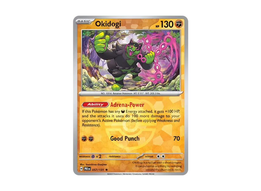 Okidogi R : Master Ball Holo [PRE 057/131] [EN] (Scarlet & Violet "Prismatic Evolutions")