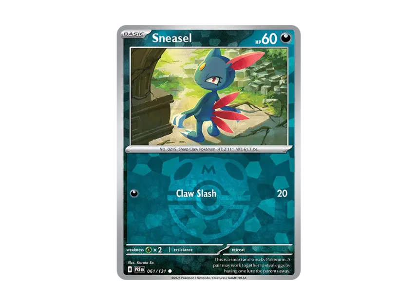 Sneasel C : Master Ball Holo [PRE 061/131] [EN] (Scarlet & Violet "Prismatic Evolutions")