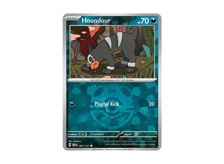 Houndour C : Master Ball Holo [PRE 062/131] [EN] (Scarlet & Violet "Prismatic Evolutions")