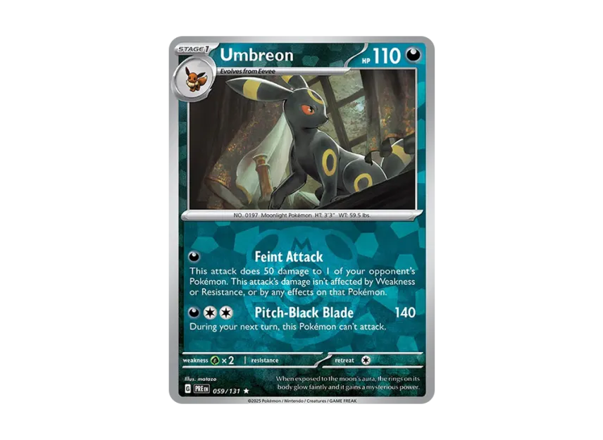 Umbreon R : Master Ball Holo [PRE 059/131] [EN] (Scarlet & Violet "Prismatic Evolutions")