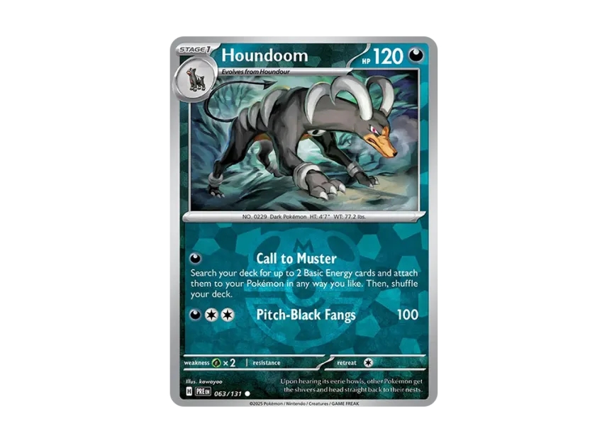 Houndoom C : Master Ball Holo [PRE 063/131] [EN] (Scarlet & Violet "Prismatic Evolutions")