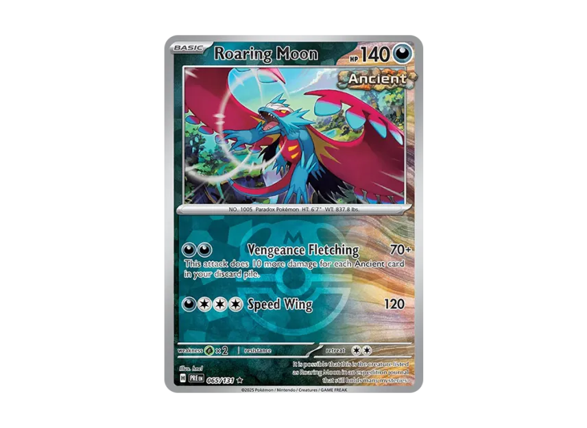 Roaring Moon R : Master Ball Holo [PRE 065/131] [EN] (Scarlet & Violet "Prismatic Evolutions")