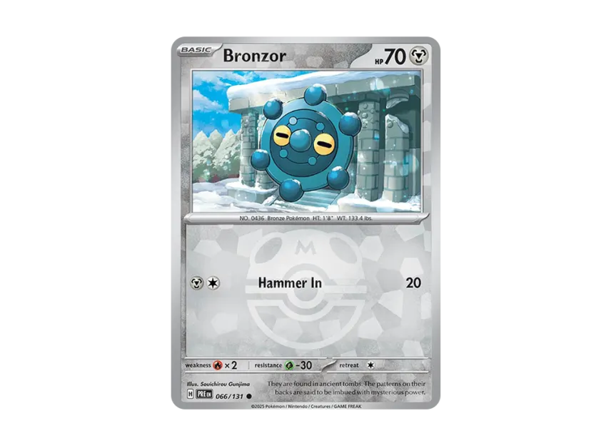 Bronzor C : Master Ball Holo [PRE 066/131] [EN] (Scarlet & Violet "Prismatic Evolutions")