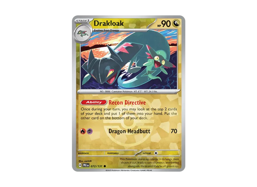 Drakloak C : Master Ball Holo [PRE 072/131] [EN] (Scarlet & Violet "Prismatic Evolutions")